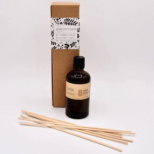 Diffuseur de parfum : No. 8 POUDRE D'ETOILES - Bois de Santal + Jasmin La Bougie Herbivore diffuseur