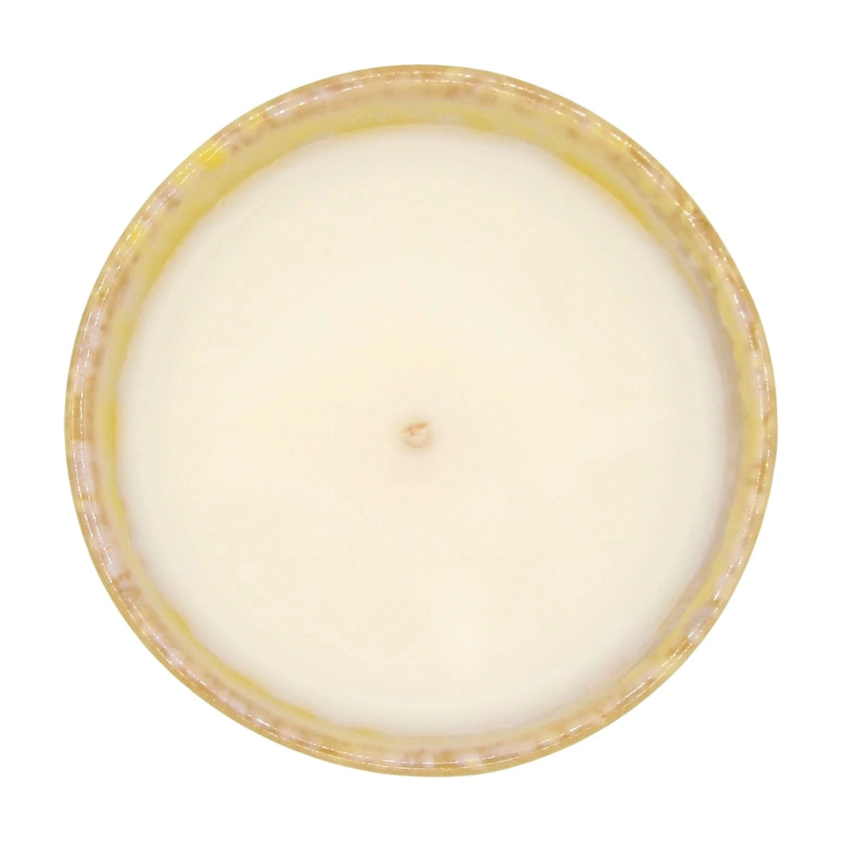 Bougie en grès jaune de La Bougie Herbivore avec une finition élégante pour une ambiance chaleureuse