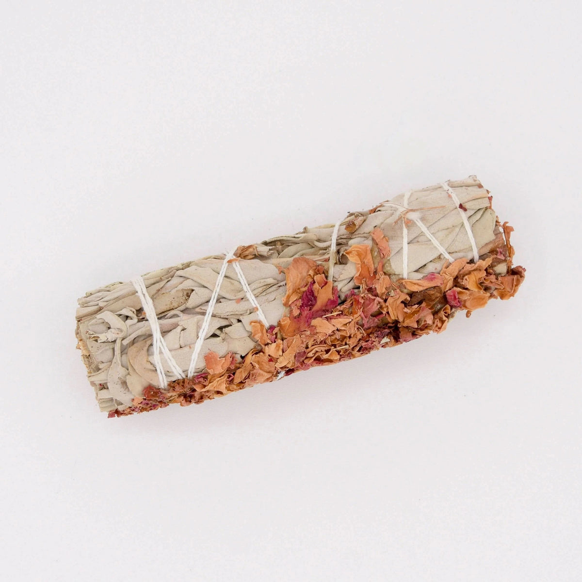 Fagot sauge blanche et rose de La Bougie Herbivore pour purification et bien-être