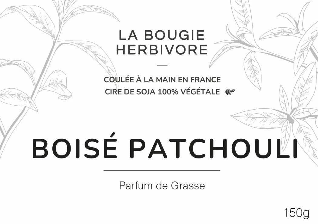 Boisé Patchouli - Bougie parfumée à la cire végétale de soja 150g La Bougie Herbivore Bougies