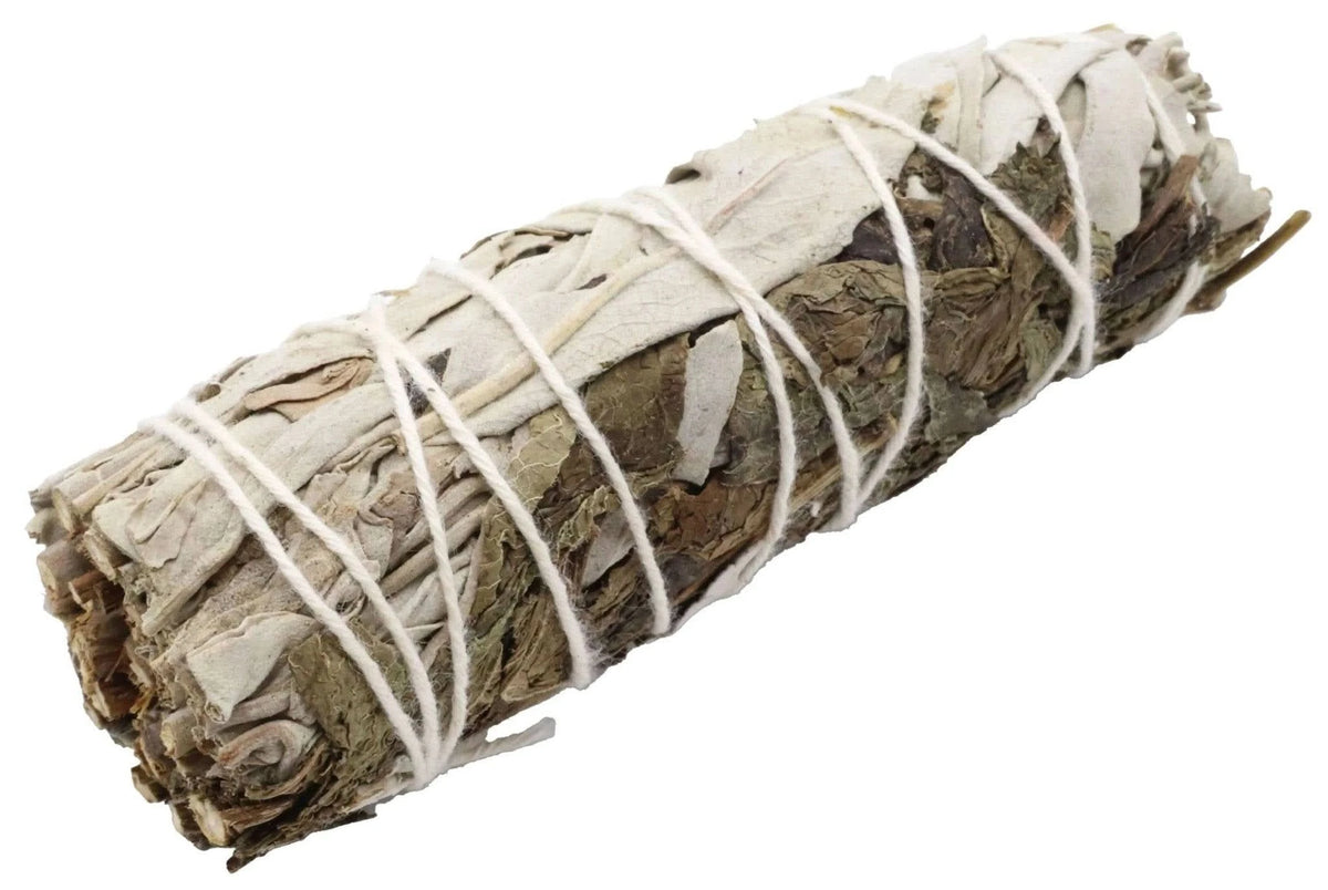Bâton de sauge blanche et menthe purification idéal pour les rituels de purification et de bien-être