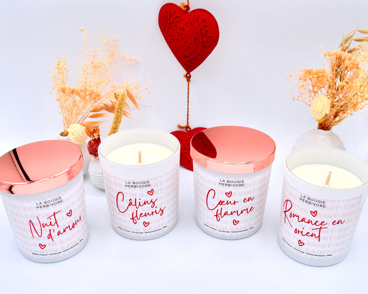 Idées de Cadeaux pour la Saint-Valentin 2025,Bougie Parfumée, Bougie Saint Valentin,La Bougie Herbivore,FR,labougieherbivore.live