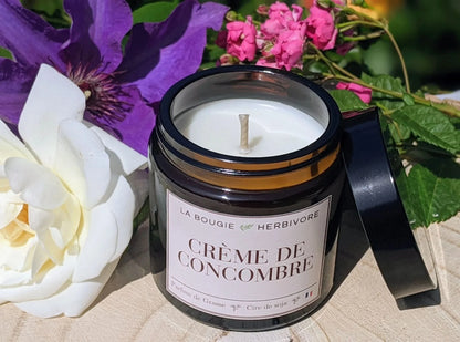 Bougie Crème de Concombre à la cire végétale de soja 90g - La Bougie Herbivore  BOUGIE_20H/90G-CREMECC 16.00 EUR