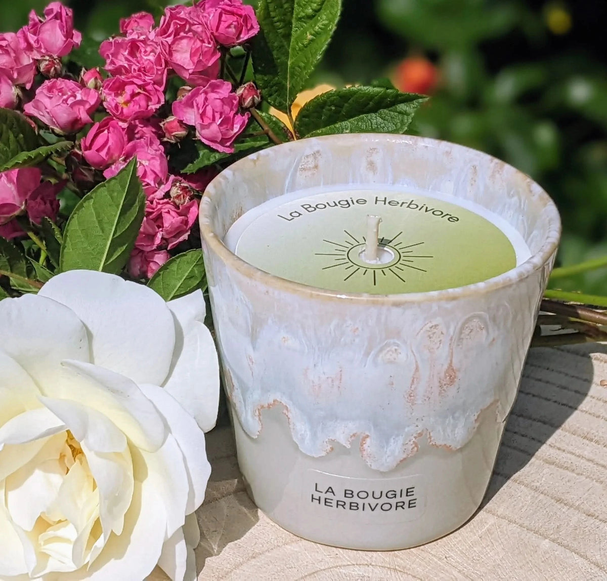 Bougie Parfumée Savon de Marseille - Pot en Grès Gris - La Bougie Herbivore  BOUGIE_40H-PGSM 35.00 EUR