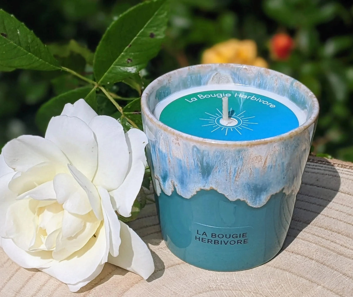 Bougie Parfumée Thé Vert - Pot en Grès Bleu Turquoise - La Bougie Herbivore  BOUGIE_40H-PGBT 35.00 EUR