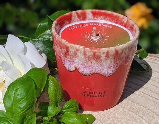 Bougie Parfumée Tomate basilic - Pot en Grès Rouge - La Bougie Herbivore  BOUGIE_40H-PGTB 35.00 EUR