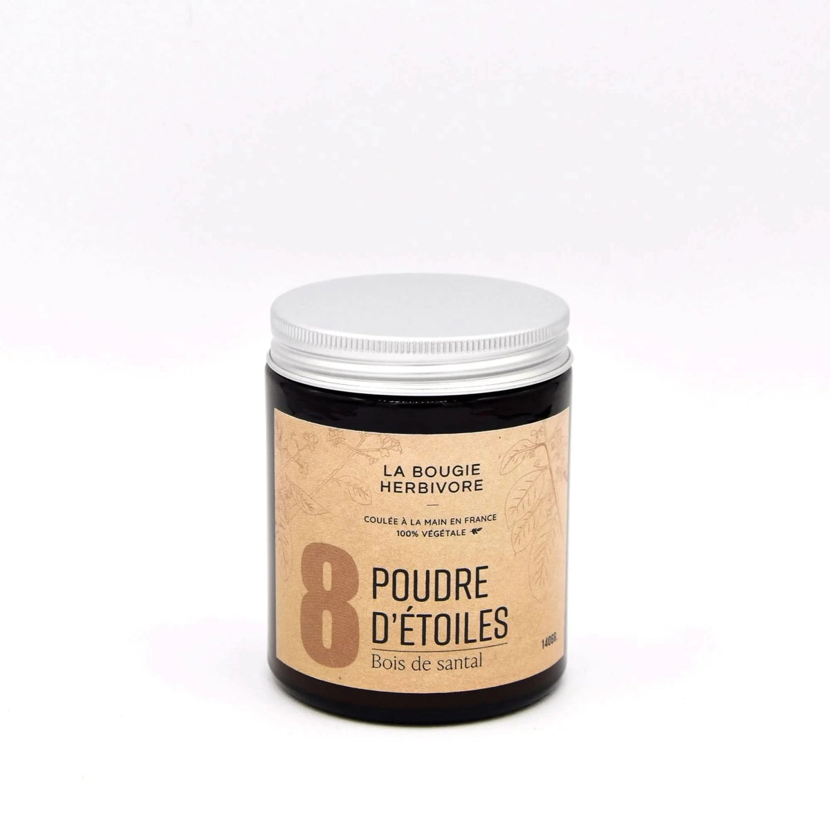 Bougie artisanale cire soja Jasmin No.8 140 g La Bougie Herbivore