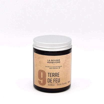 Bougie parfumée Ambre, Teck/Tonka No. 9 TERRE DE FEU 140g