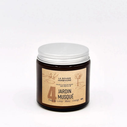 Bougie parfumée Fleur de Lotus Musc Orange No. 4 JARDIN MUSQUE 90G