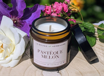 Bougie parfumée Pastèque Melon à la cire végétale de soja 90g - La Bougie Herbivore  BOUGIE_20H/90G-PASTM 16.00 EUR