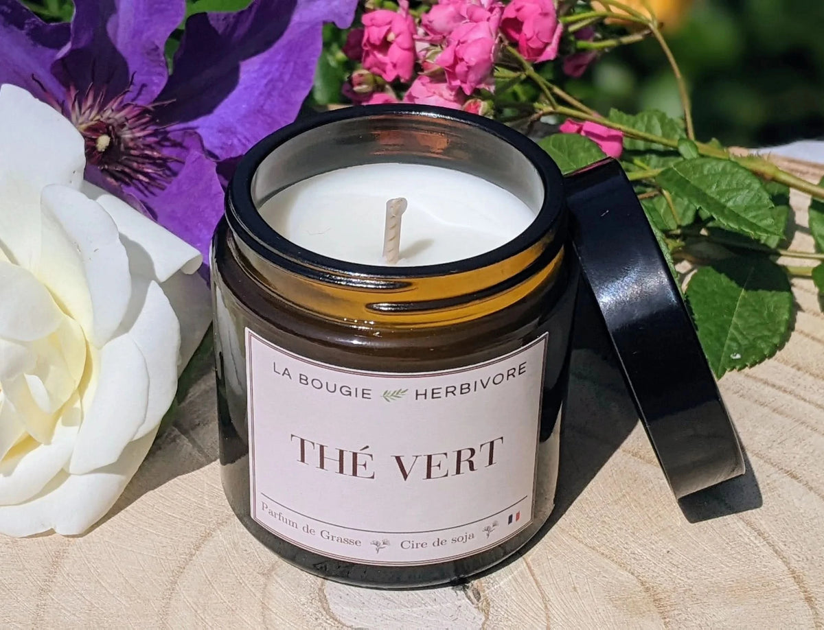 Bougie parfumée Thé Vert à la cire végétale de soja 90g - La Bougie Herbivore  BOUGIE_20H/90G-THEV 16.00 EUR