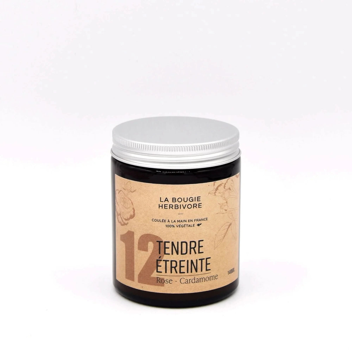 Bougie parfumée cardamome rose No.12 TENDRE ETREINTE 140g