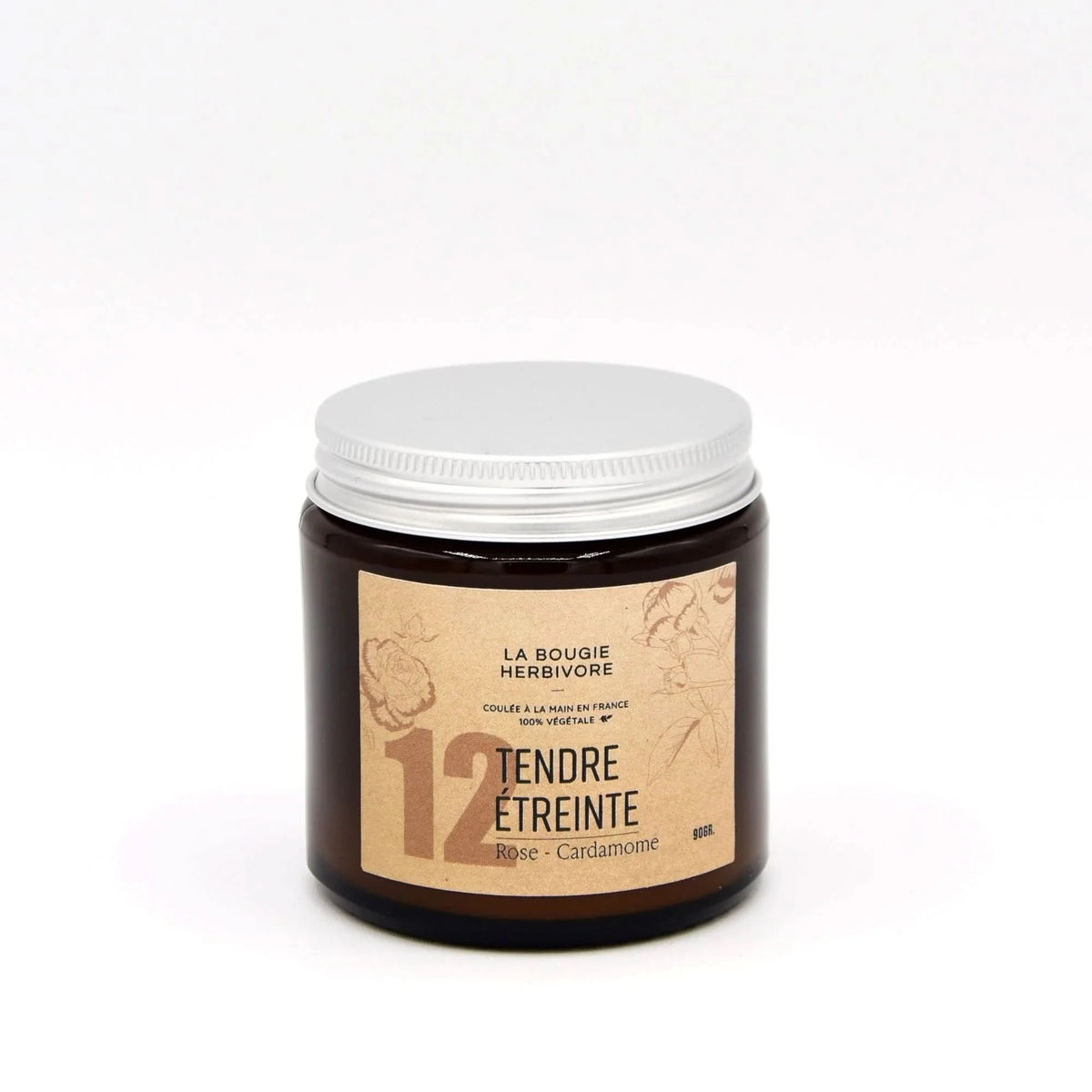 Bougie parfumée cardamome rose No.12 TENDRE ETREINTE 90g