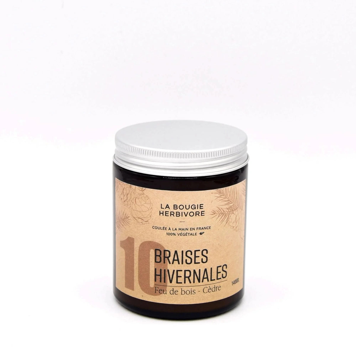 Bougie parfumée feu de bois Cèdre No. 10 BRAISES HIVERNALES 140g