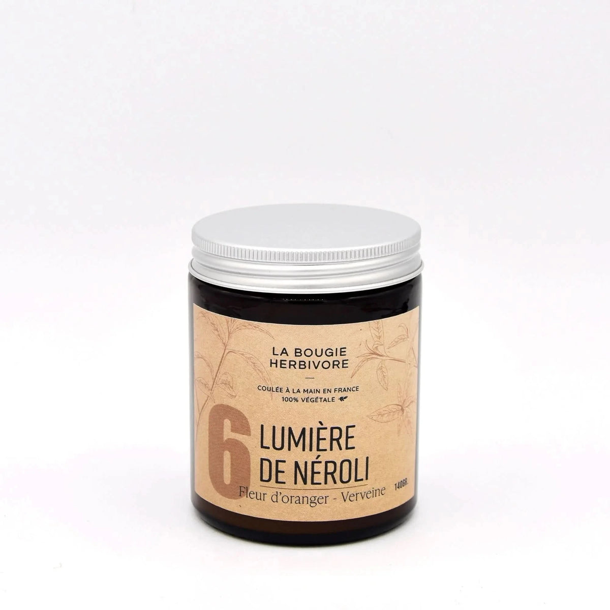 Bougie parfumée fleur d'Oranger Verveine No.6 LUMIERE DE NEROLI 140g