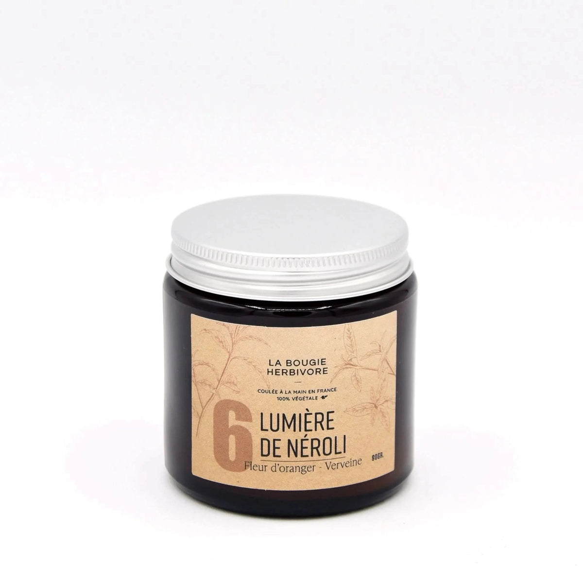 Bougie parfumée fleur d'Oranger Verveine No.6 LUMIERE DE NEROLI 90g