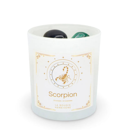 Bougie Astro Scorpion 150G + Pierre Malachite et l’Obsidienne - La Bougie Herbivore  BOUGIE_ASTRO-SCORPION 35.00 EUR