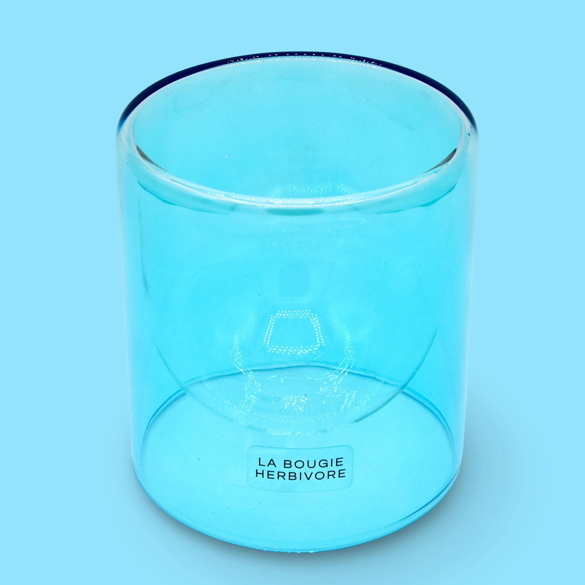 Goutte d'Eau "Bleu" – Contenant à Bougie Élégant et Raffiné La Bougie Herbivore Bougies