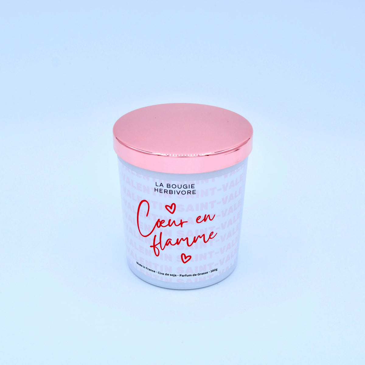 Bougie parfumée Saint-Valentin "Cœur en Flamme" 200ml La Bougie Herbivore Bougies