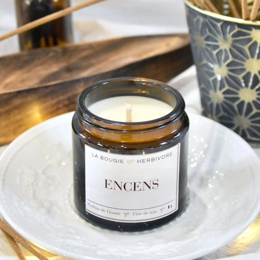 Achetez Bougie parfumée Encens à la cire végétale de soja 90g