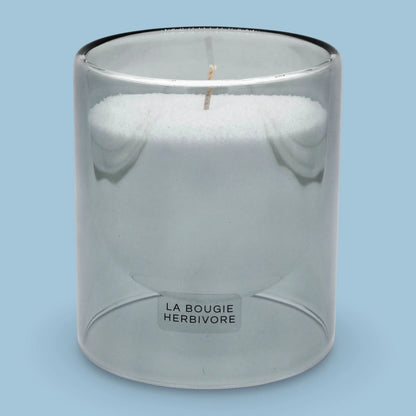 Pack Contenant à Bougie Goutte d'Eau "Gris" + Recharge Bougie en Perles de Cire Végétale - 400g avec 40 Mèches La Bougie Herbivore Bougies