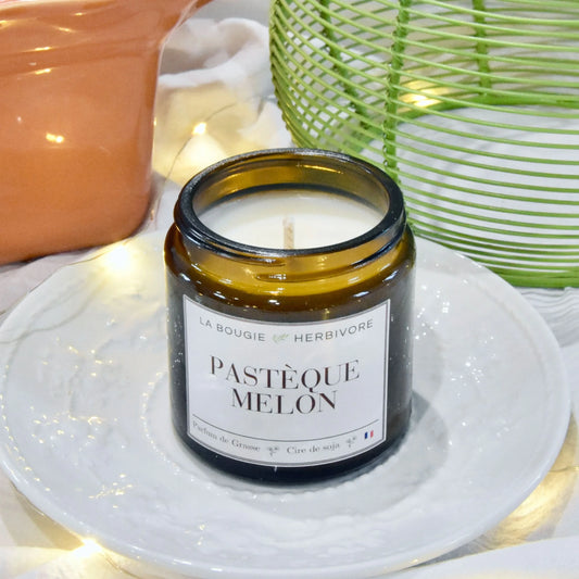 Bougie parfumée Pastèque à la cire végétale de soja 90g
