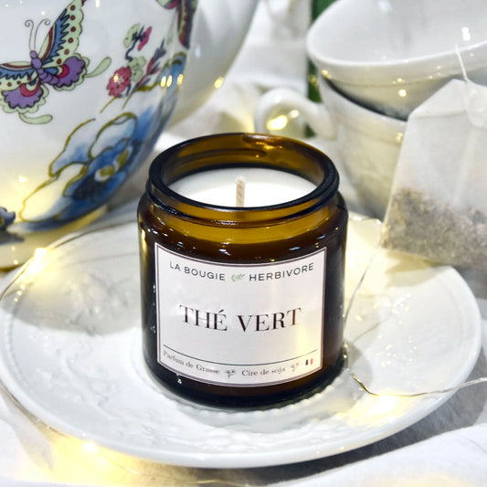 Achetez Bougie parfumée Thé Vert à la cire végétale de soja 90g