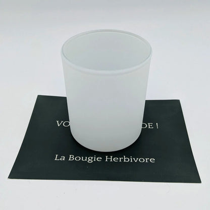 Bougie perlée à composer – pot blanc 2OO ml  POUDREE DISPO PARIS OU LAVAL