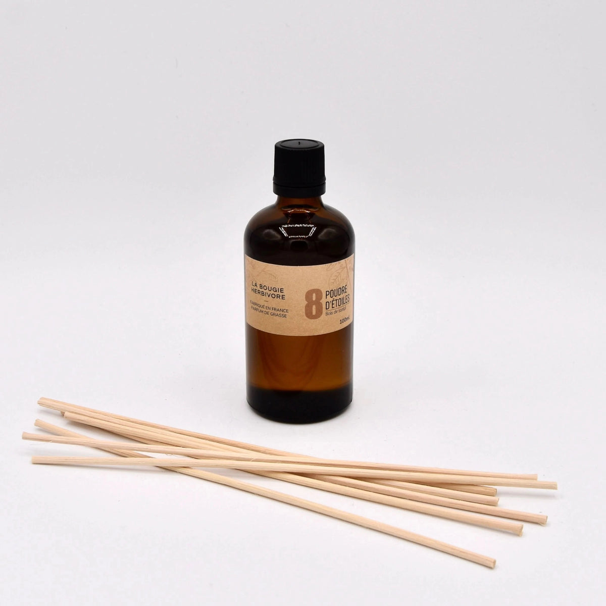 Diffuseur de parfum : No. 8 POUDRE D'ETOILES - Bois de Santal + Jasmin La Bougie Herbivore diffuseur