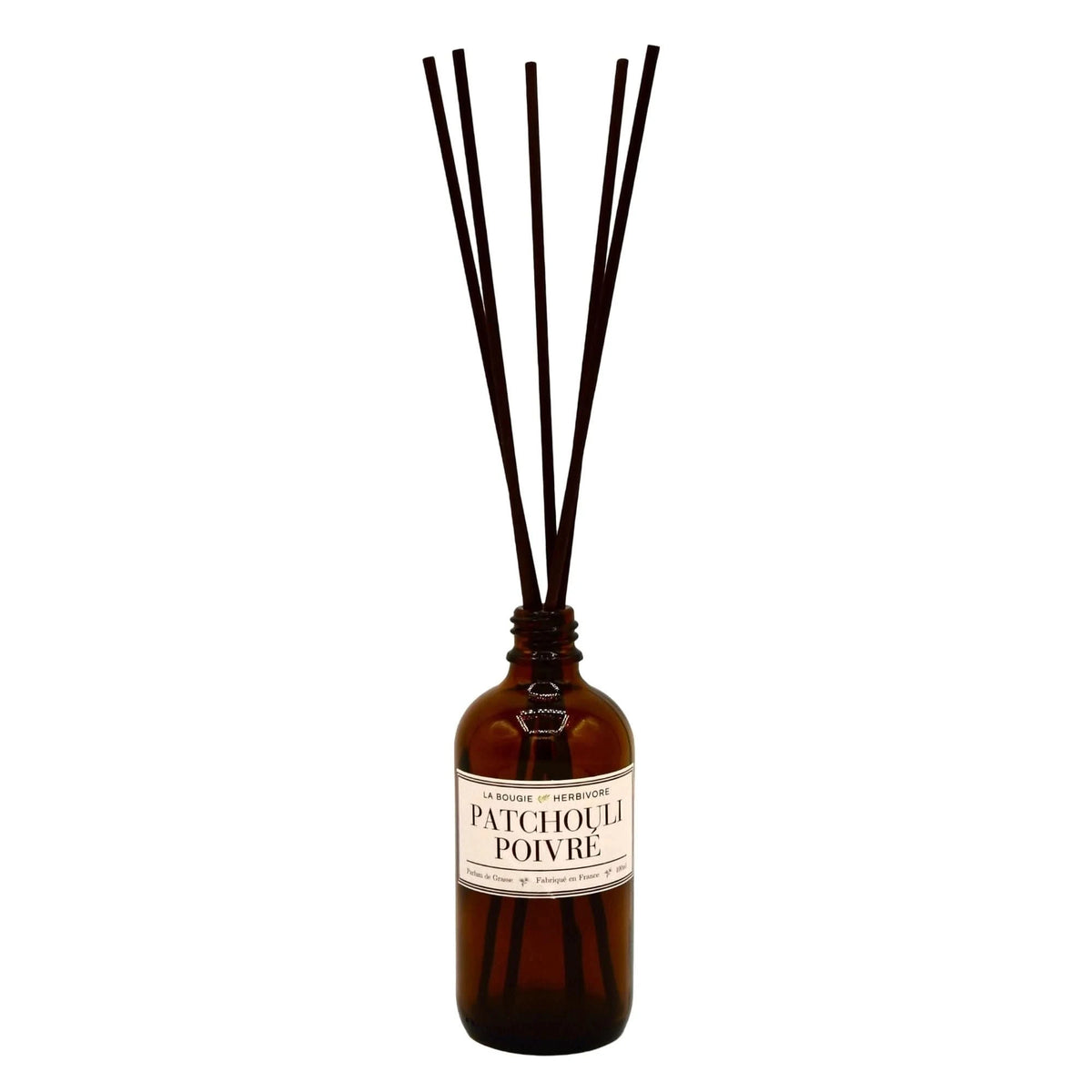 Diffuseur de Parfum avec tiges Patchouli poivré 100 ml La Bougie Herbivore diffuseur