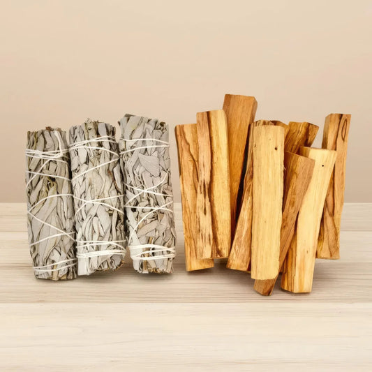 Sauge Blanche & Palo Santo en vrac – 3 Sauges + 8–10 bâtons