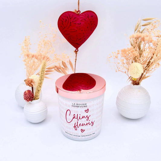 Bougie parfumée Saint-Valentin "Calins Fleuris" 200ml La Bougie Herbivore Bougies