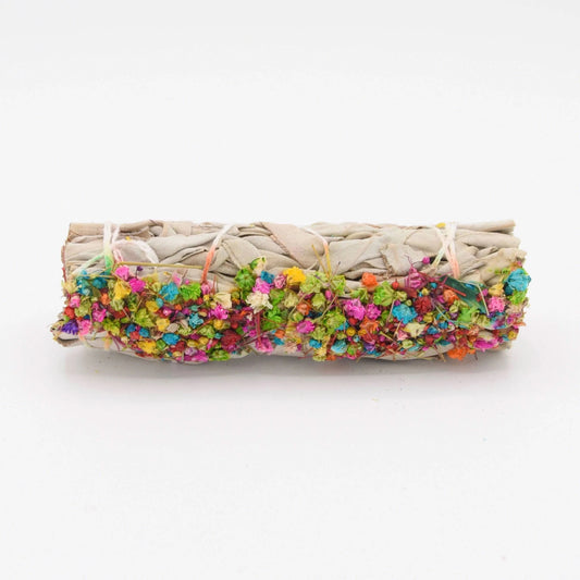 Sauge Blanche & Confetti de Fleurs - Fagot de 25-30g La Bougie Herbivore encens