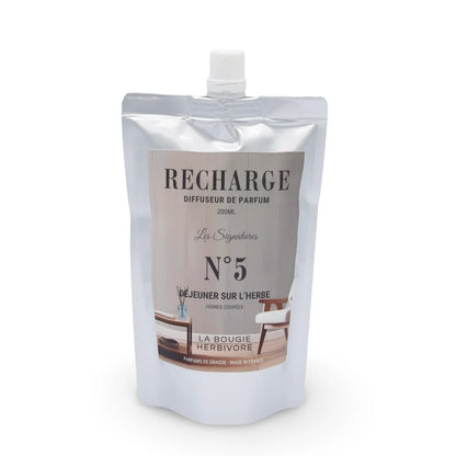 Diffuseur Santorin 200 ml en verre avec recharge Déjeuner sur l’Herbe – herbes coupées