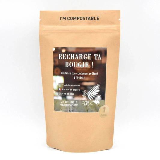 Recharge de Bougie parfumée – Signature N°1 : Forêt du Liban – Cèdre & Bergamote Kit recharge bougie