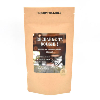 Recharge Ta Bougie parfumée – Signature N°8 : Poudre d’Étoiles 🌙 - La Bougie Herbivore  BOUGIE_RECHARGE-90G-N08 14.99 EUR