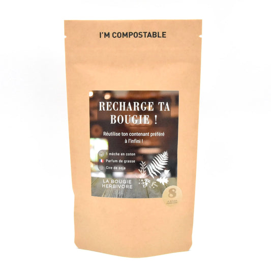 Recharge Ta Bougie parfumée – Signature N°8 : Poudre d’Étoiles 🌙 - La Bougie Herbivore  BOUGIE_RECHARGE-90G-N08 14.99 EUR