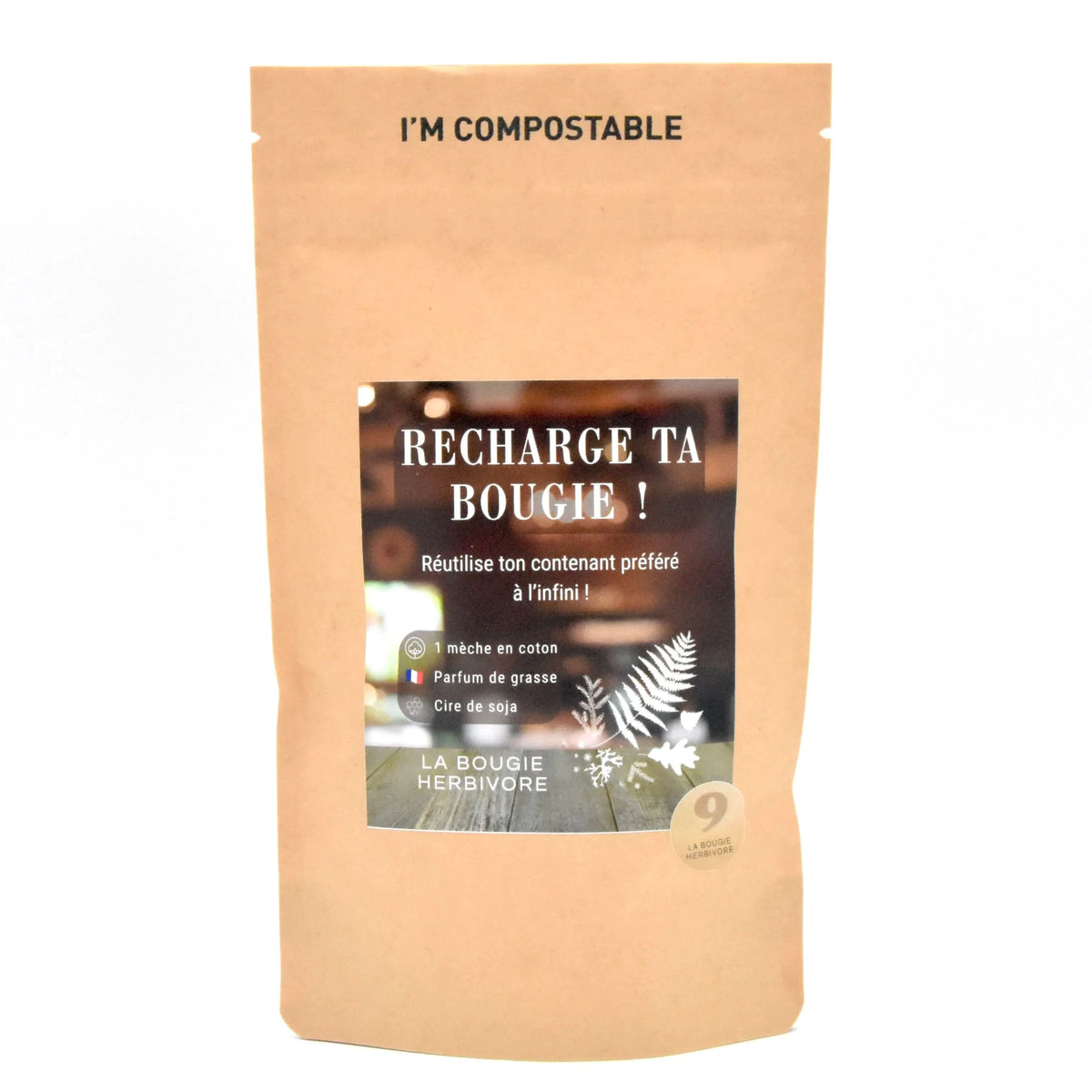 Recharge Ta Bougie parfumée – Signature N°9 : Terre de Feu 🔥 - La Bougie Herbivore  BOUGIE_RECHARGE-90G-N09 14.99 EUR