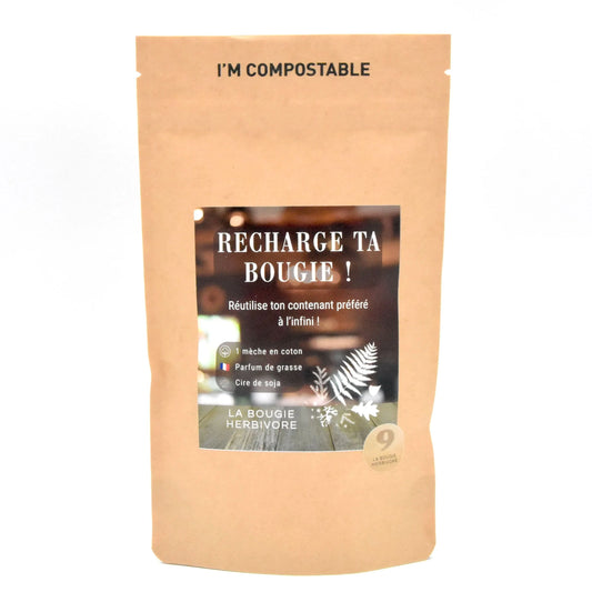 Recharge Ta Bougie parfumée – Signature N°9 : Terre de Feu 🔥 - La Bougie Herbivore  BOUGIE_RECHARGE-90G-N09 14.99 EUR