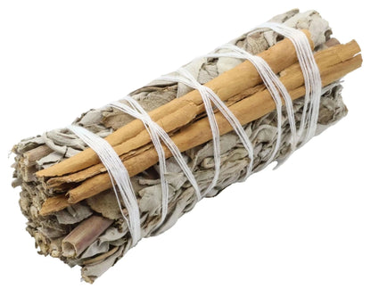 Fagot sauge blanche cannelle de La Bougie Herbivore pour purification et bien-être