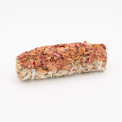 Fagot sauge blanche et rose de La Bougie Herbivore pour la purification et la méditation