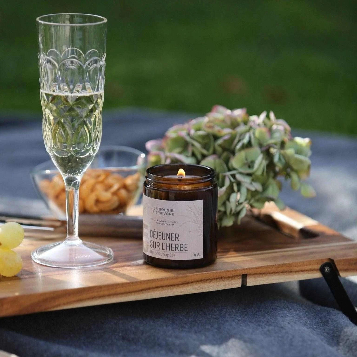 Bougie artisanale made in France - No. 5 DEJEUNER SUR L'HERBE La Bougie Herbivore Bougies