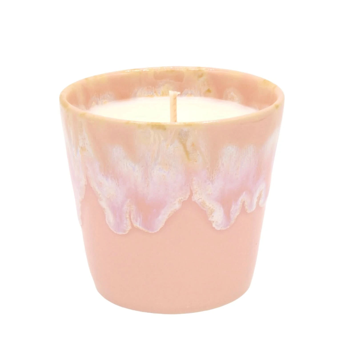 Bougie parfumée hibiscus dans un pot rose élégant, parfaite pour créer une ambiance relaxante