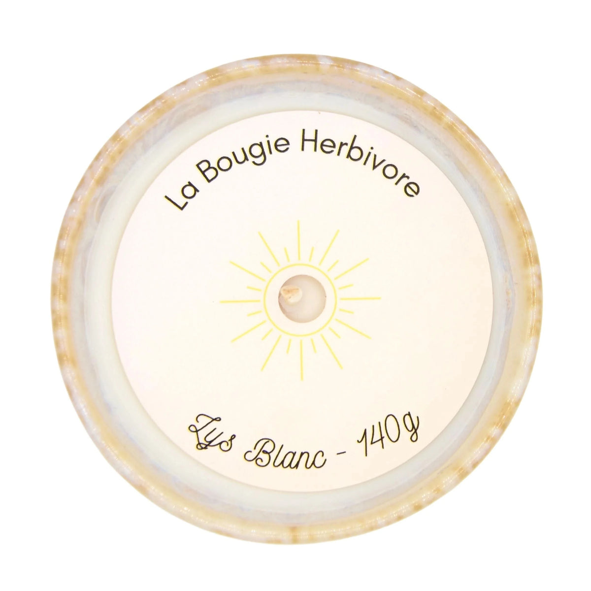Bougie parfumée lys blanc de La Bougie Herbivore, 140g, belle et parfumée pour une ambiance chaleureuse