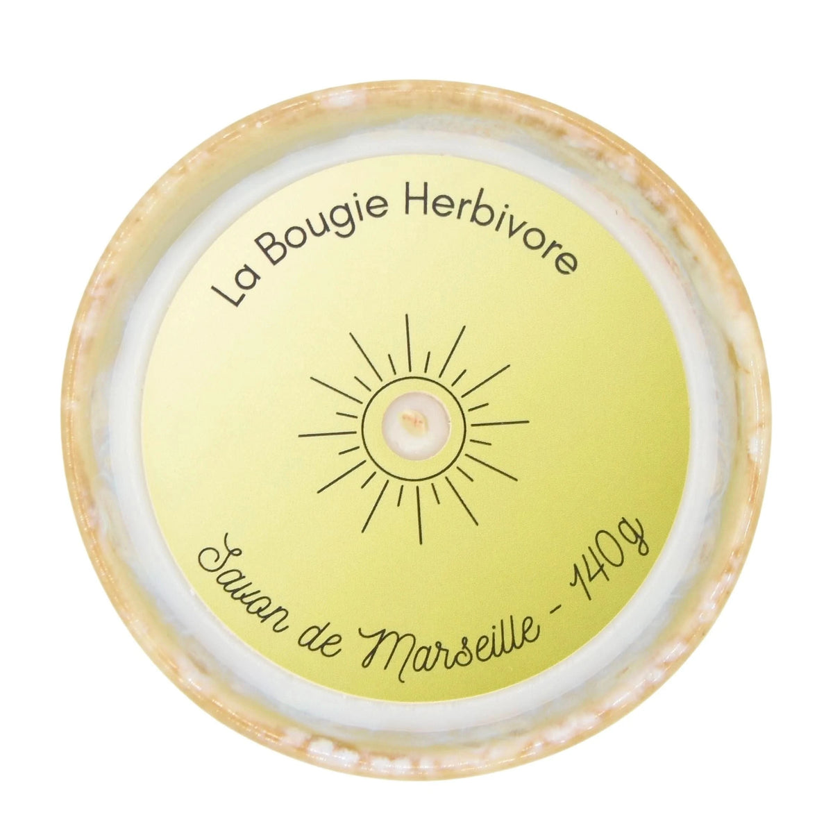Bougie parfumée Savon de Marseille de La Bougie Herbivore dans un contenant élégant de 440g