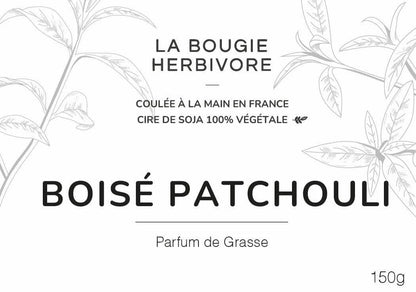 Boisé Patchouli - Bougie parfumée à la cire végétale de soja 150g La Bougie Herbivore Bougies