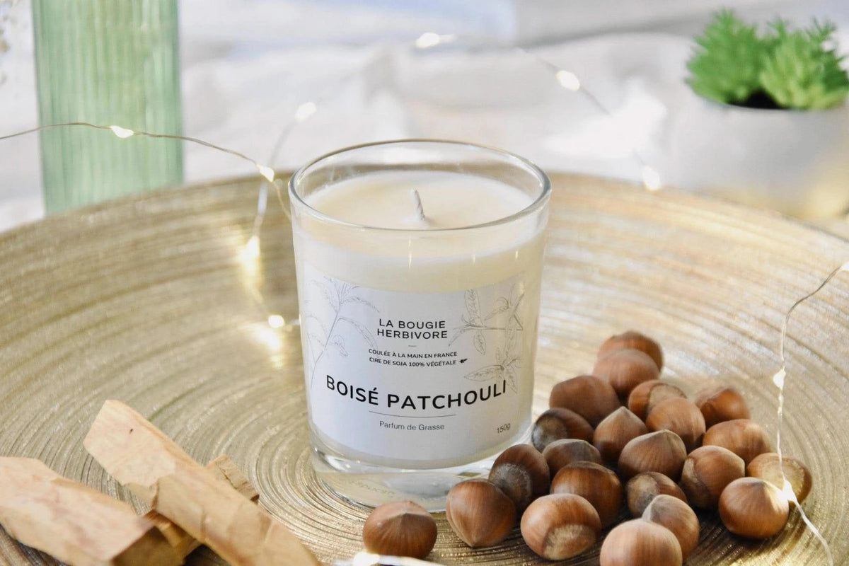 Boisé Patchouli - Bougie parfumée à la cire végétale de soja 150g La Bougie Herbivore Bougies