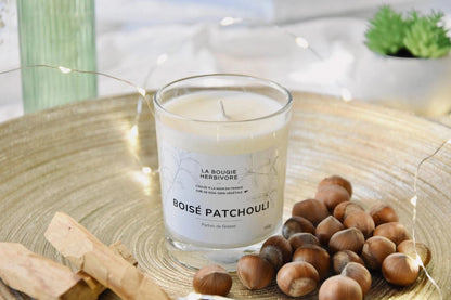 Boisé Patchouli - Bougie parfumée à la cire végétale de soja 150g La Bougie Herbivore Bougies
