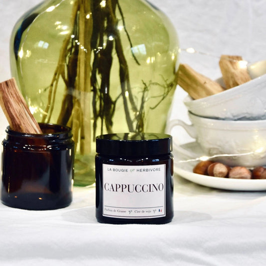 Bougie parfumée "Cappuccino" à la cire végétale de soja 90g La Bougie Herbivore Bougies