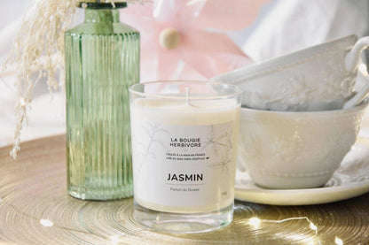 Jasmin - Bougie parfumée à la cire végétale de soja 150g La Bougie Herbivore Bougies